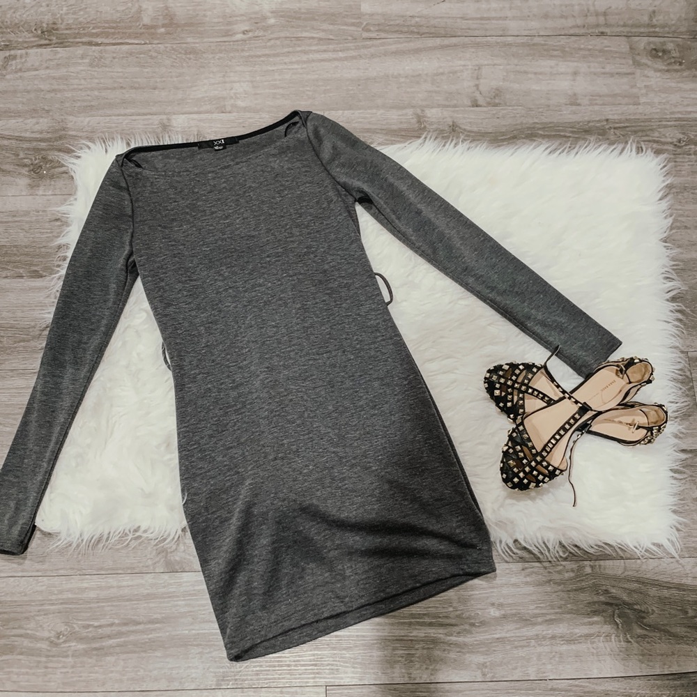 Gray longsleeve dress